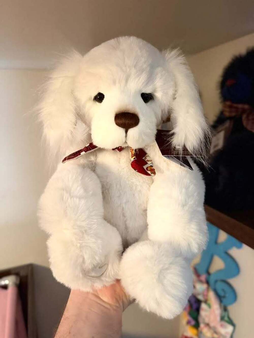 Charlie Bears CB222203A 16" Spirit the White Dog Short Pile w/ Neckerchief NWT